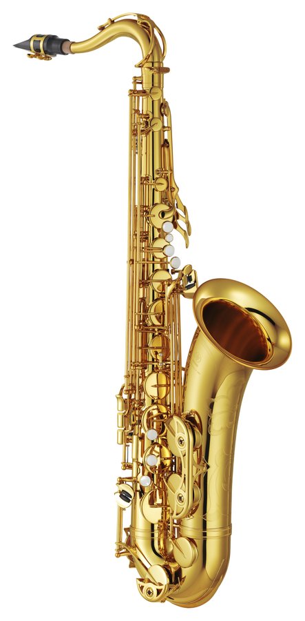 Saxophone ténor en si bémol, au laiton doré et gravé